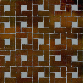 Mosaic House Moroccan tile Midi 19-17 Brown Sky blue  zellige, mosaic, zellij, field, pattern, glaze, simple, classic 